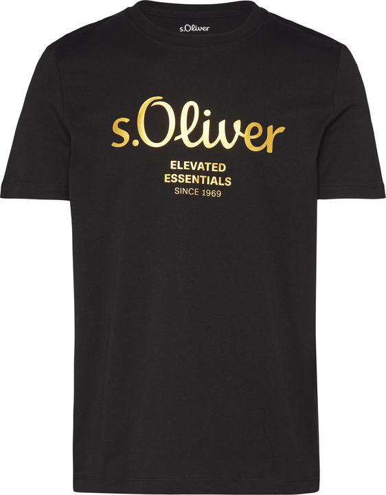 Produktbild s.Oliver T-Shirt T-Shirt mit Gold- oder Silber-Print (L)