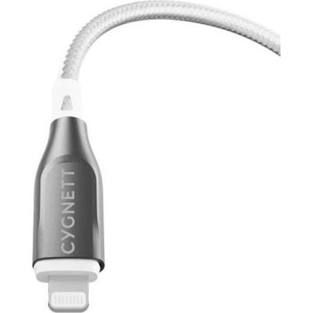 Thumbnail - Cygnett Gepanzertes Lightning-auf-USB-A-Kabel, Weiss, 1 m (1 m, USB 2.0), USB Kabel