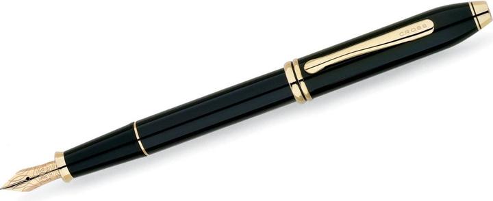 Produktbild Cross Füllhalter Townsend F Schwarz-Lack goldplattiert (schwarz-lack, 1 x)