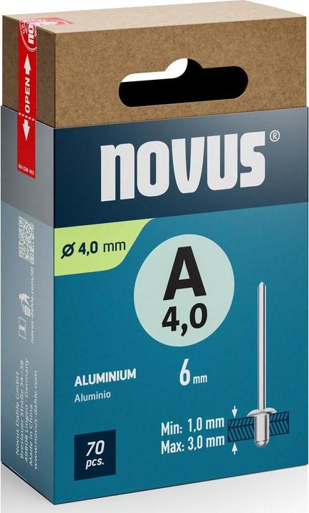 Immagine prodotto Novus Blindniete A4 x L: 6 mm Alu