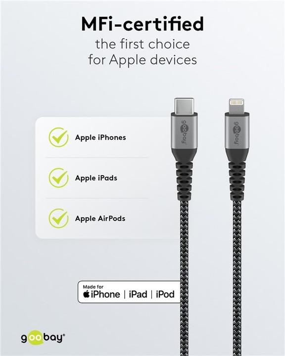 Immagine prodotto Goobay USB tipo C - Lightning (1 m, USB 4.0, 60 W)