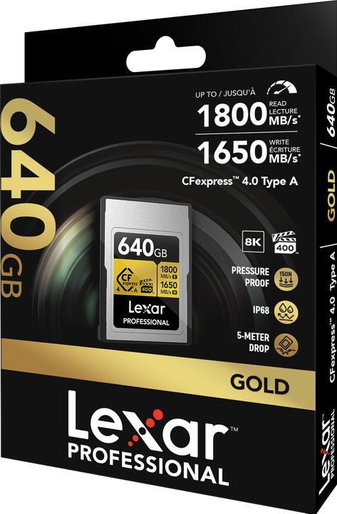 Produktbild Lexar 1800MB/s CFexpress4.0 A 640GB Gold (640 GB, CFexpress Typ A)