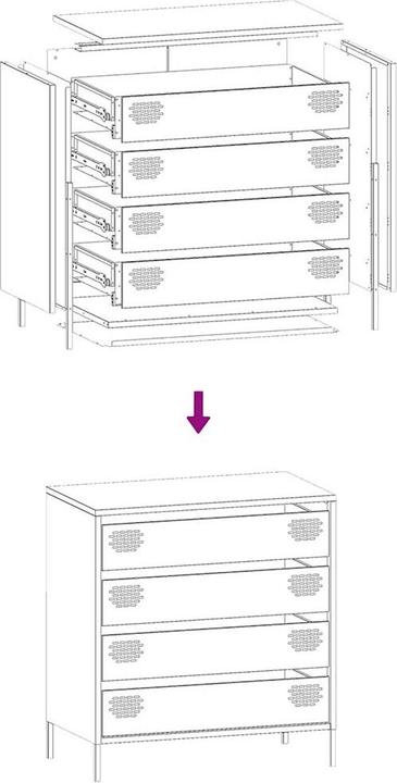 Actual product image VidaXL Cold-rolled sideboard