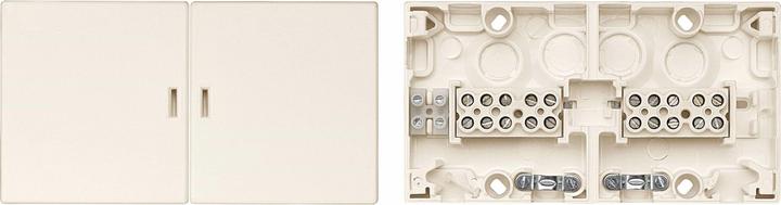 Actual product image Merten Appliance connection box 521044 w.triple division UP+AP white