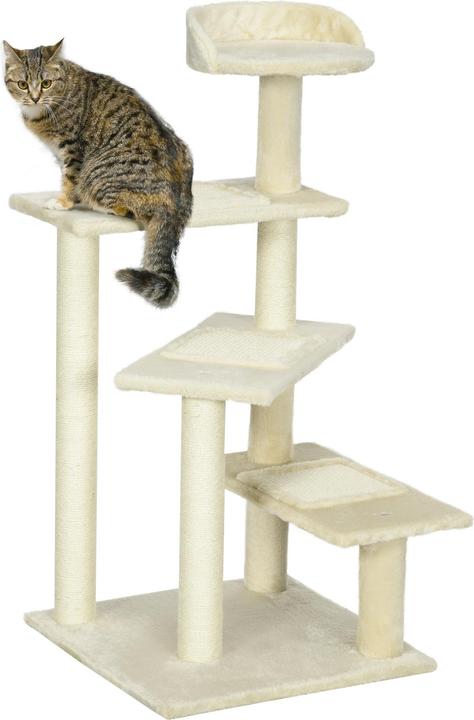 PawHut Tiragraffi Gatto Albero Tira Graffi Gioco Giocattolo Per Gatti - Foto 10