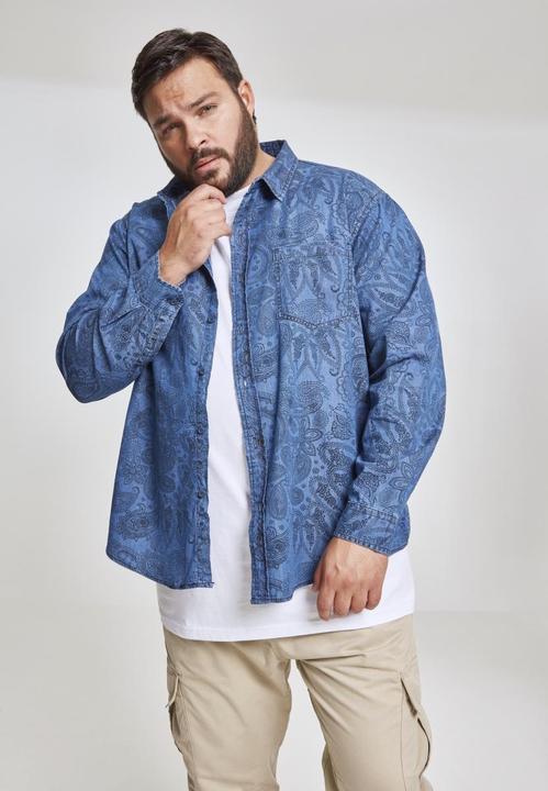 Produktbild Urban Classics Printed Paisley Denim Shirt (S)