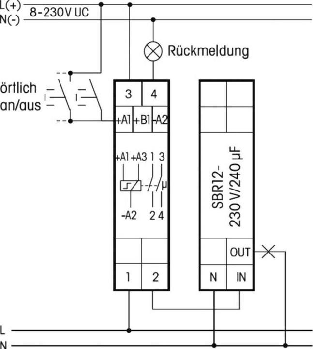 Actual product image Eltako Current limiting relay capacitive microfarad. NO contact