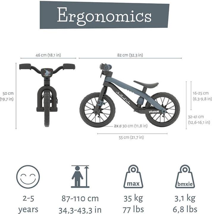 Actual product image Chillafish BMXie VROOOM Sound Balance Bike 12" (12")