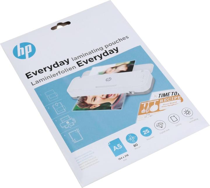 Productafbeelding HP Lamineerfolie Dagelijks A5, 80 µm, 25 stuks, glanzend (A5, 25 Stuk, 80 µm)