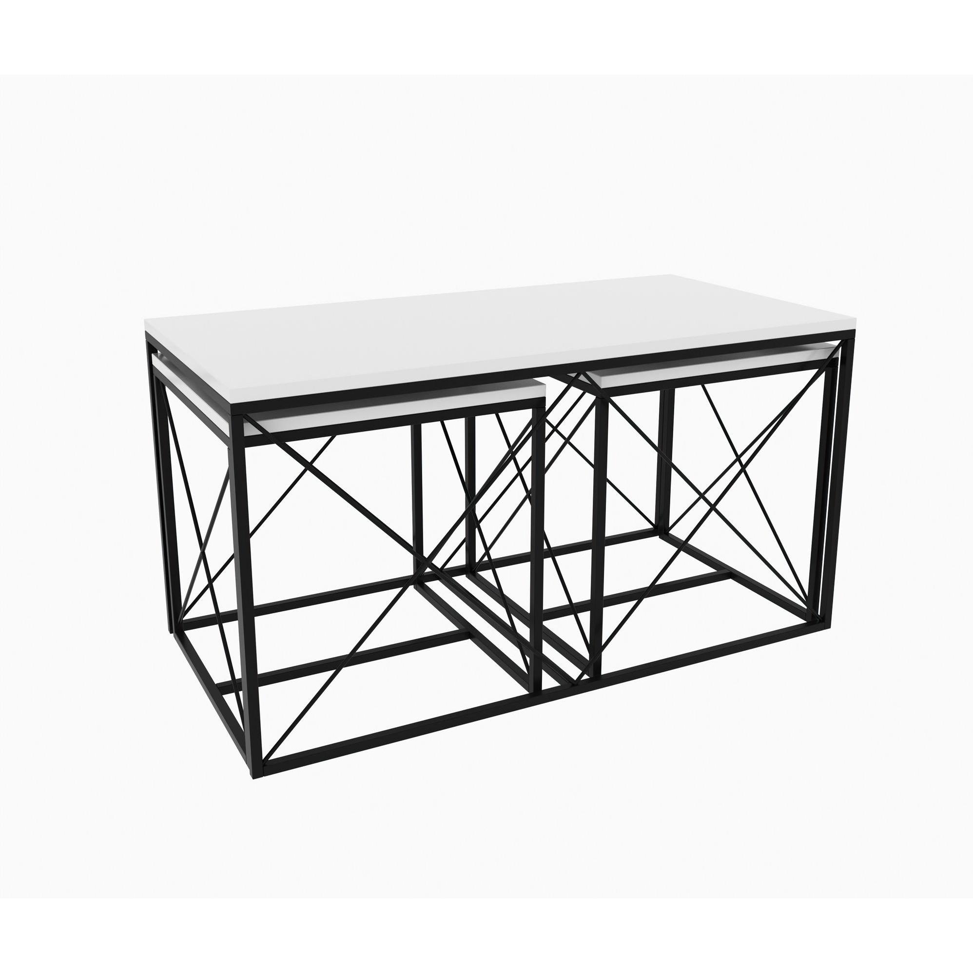 Thumbnail - Hanah Home, Couchtisch + Beistelltisch, Defne Coffee Table Set (100 x 52 x 50 cm)