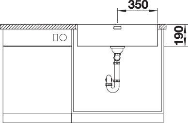 Immagine prodotto Blanco Andano 700-IF (Lavandino montato in alto, 44 cm, 74 cm)