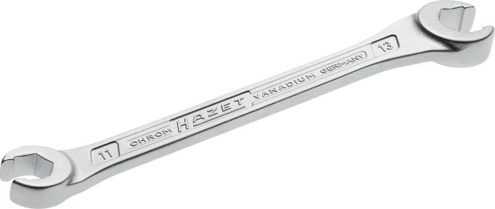 Actual product image HAZET Double box-end wrench ∙ open 612-11X13 ∙ Outside hexagon profile ∙ 11 x 13 mm (11 mm, 13 mm)