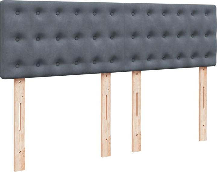 Produktbild vidaXL Bo x springbett mit Matratze 140 x 200 cm Samt (140 x 200 cm)