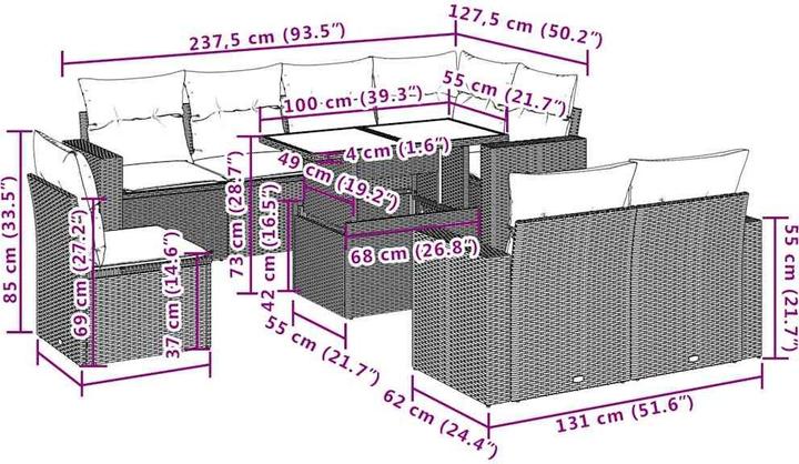 Produktbild vidaXL Leandro