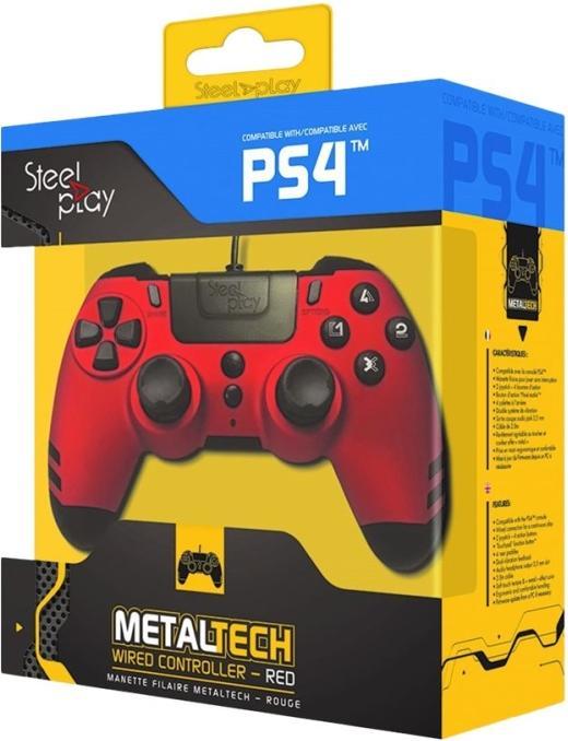 Image du produit Steelplay Slim Pack Contrôleur filaire Ruby Red Multi (PC, PS4)