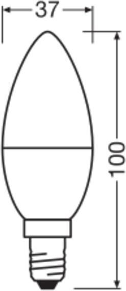 Actual product image Osram Star Classic B (E14, 5.50 W, 470 lm, 1 x, F)