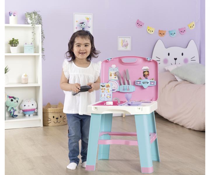 Immagine prodotto Smoby Casa delle bambole di Gabby, cucina mobile (43 x 35 x 76 cm) - Con 13 accessori - per i bambini a