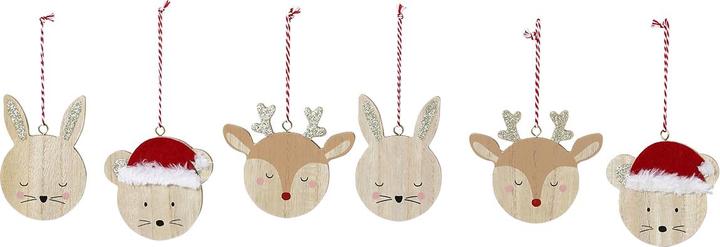 Immagine prodotto Vertbaudet Set di 6 decorazioni in legno per l'albero di Natale in cartapesta (6 -parte)