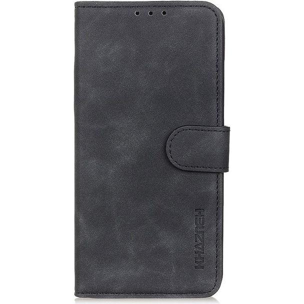 MU Classic Classic IV Leder Bookcover Series (Realme 7 Pro), Smartphone Hülle, Schwarz