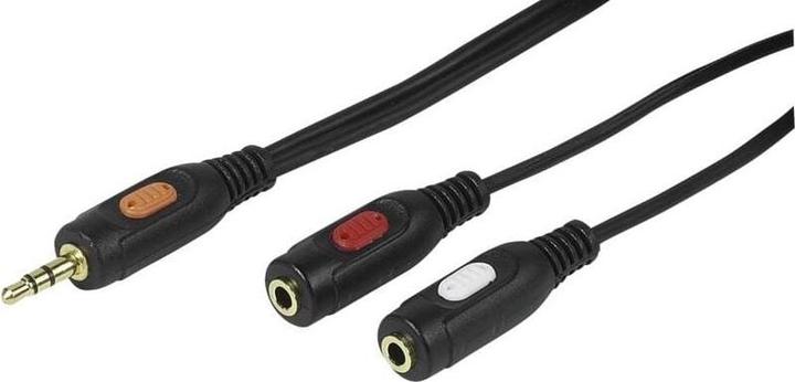 Vivanco Audioadapter, 3.5mm Klinkenst.-2x 3.5mm Klinkenb.0,2m (Jack adapter)