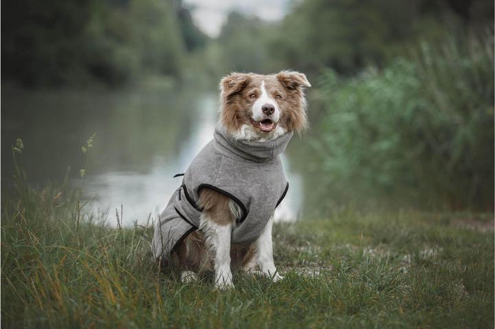 Produktbild Deek Pets Bademantel M, 54 cm, Anthrazit (M, Hundebademantel)