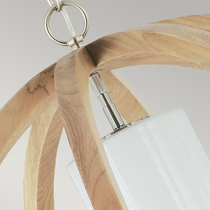 Actual product image Elstead Lighting Allier pendant light E27 72cm Light wood, brushed steel (E27)