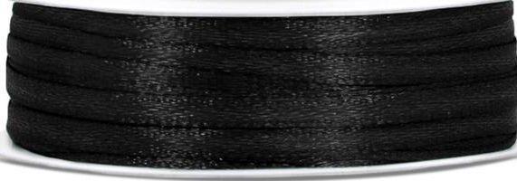 Produktbild Partydeco Satin Ribbon, black, 3mm/50m (1 pkt / 1 pc.) (1x)
