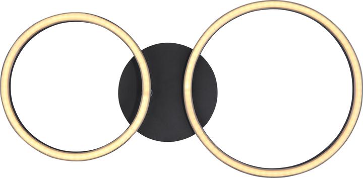 Actual product image Globo Ceiling lamp Kendy black matt 1xLED (900 lm)