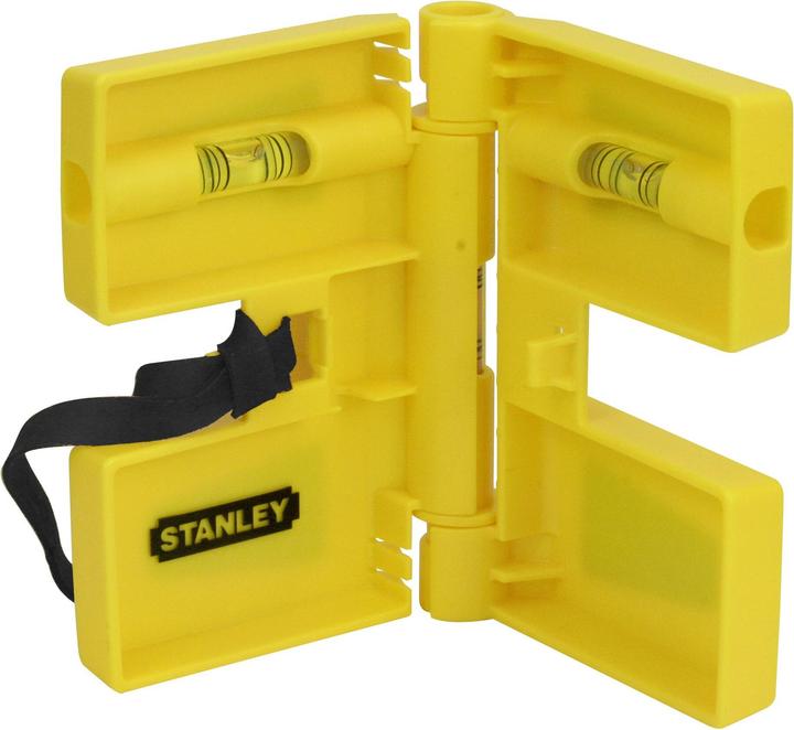 Actual product image Stanley Spirit level Post spirit level 3 spirit levels Magnets Plastic Storage option (18 cm)
