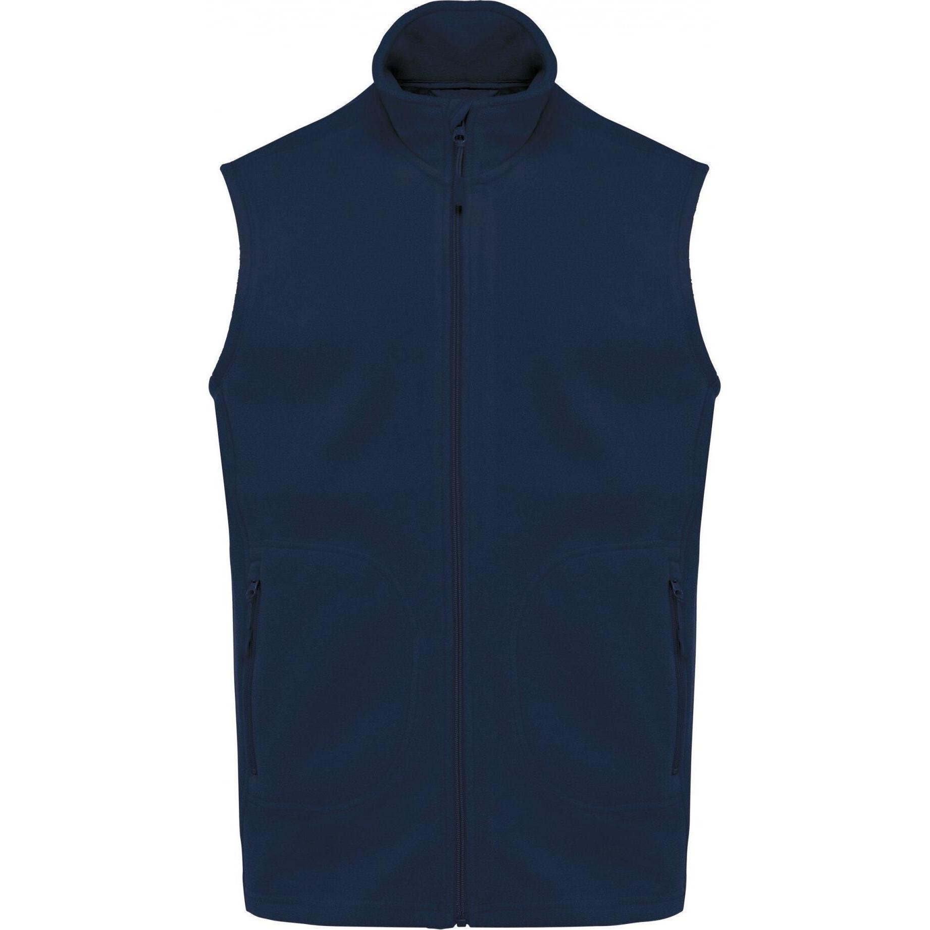 Kariban, Herren, Weste, Ökologisch verantwortliches ärmelloses Fleece, Blau, (L)