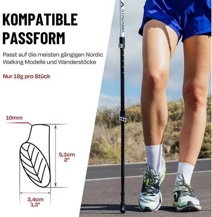 Produktbild Atacama Nordic Walking Gummipuffer Wanderstockaufsatz 10er-Set