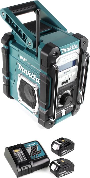 Actual product image Makita DMR 112 RF Battery Construction Radio 7,2 - 18V Bluetooth DAB+ + 2x 3,0Ah Battery + Charger