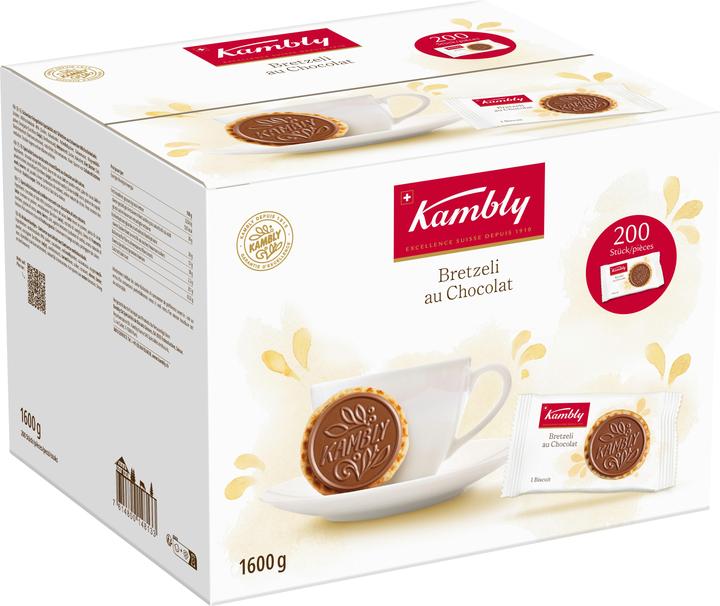 Kambly Biscuits Bretzeli au Chocolat 200 pièces (200 pcs, 1600 g)