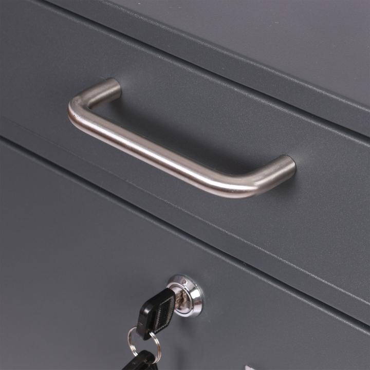 Image du produit Wiltec 2x2 Boîte aux lettres Murale V51 Anthracite Verrouillable Fenêtre de visualisation Porte-nom