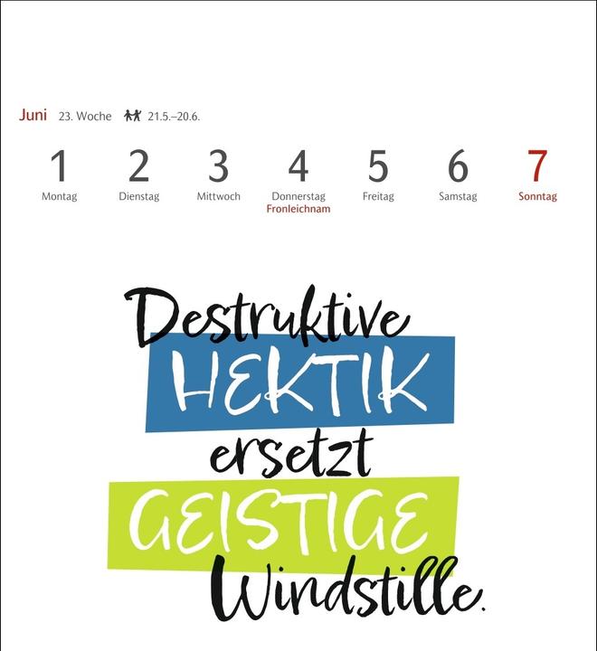 Productafbeelding Harenberg Typo-Sprüche-Kalender Postkartenkalender 2026 - Mit 53 Postkarten (Duits)