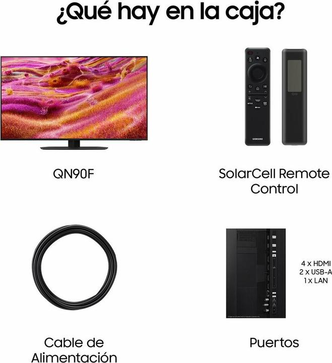 Image du produit Samsung TV AI Neo QLED 50" QN90F 2025, 4K, Mini LED sans reflet (50", 4K, 2025)