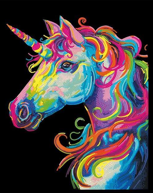 Actual product image Diamond Dotz Diamond Painting Neon Einhorn