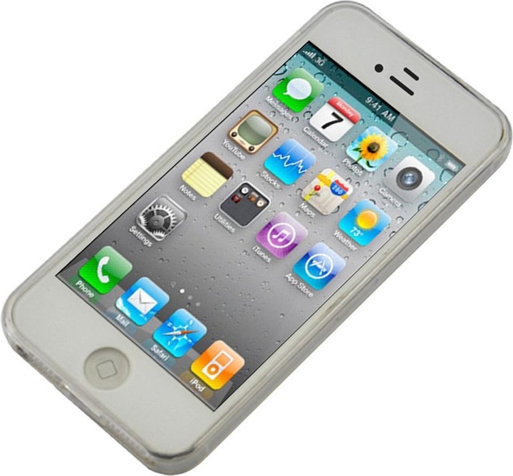 Produktbild König Design Apple iPhone 4 / 4s Hülle Transparent Silikon Case durchsichtige Handyhülle (LG G4s, Apple iPhone 4)