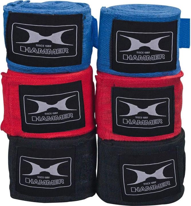 Actual product image Hammer Boxing bandages, elastic 3,5m (black)