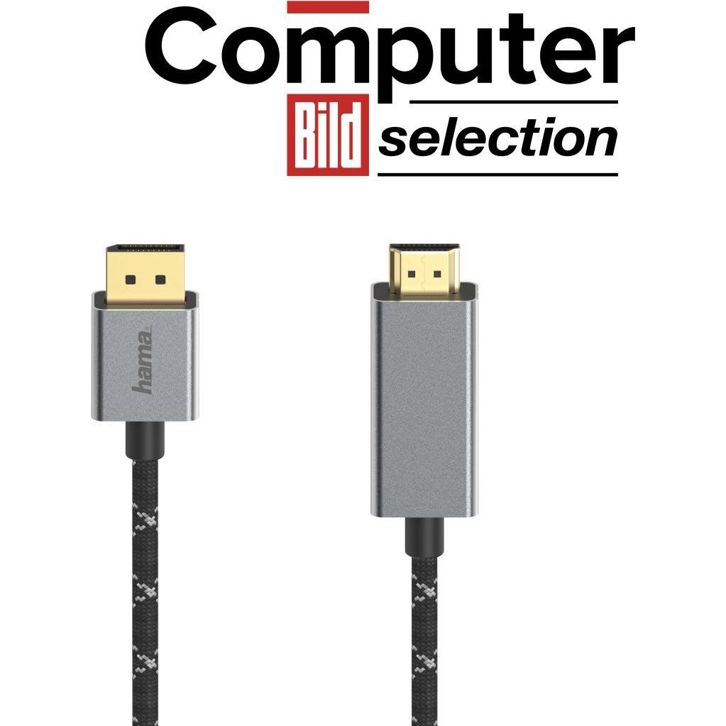 Thumbnail - Hama DisplayPort — HDMI (Typ A) (1.50 m, HDMI, DisplayPort), Video Kabel