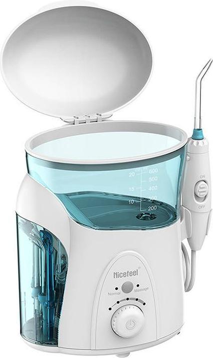 Actual product image Nicefeel Deskopt water flosser 600ml with head set and UV disinfection FC288