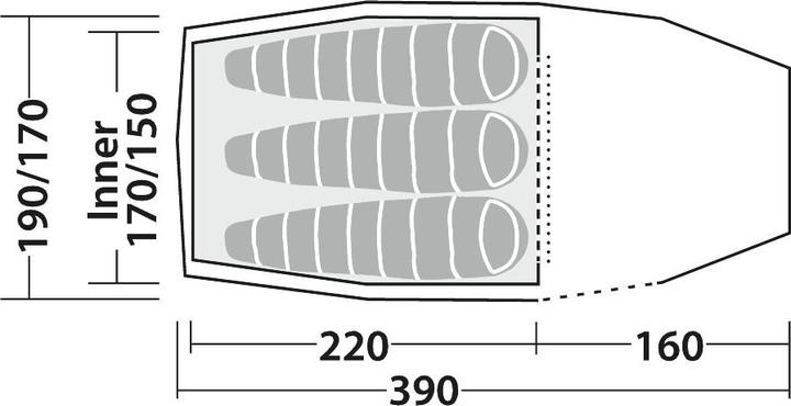 Actual product image Robens Pioneer 3EX (Tunnel tent, 3.20 kg, 3 persons)