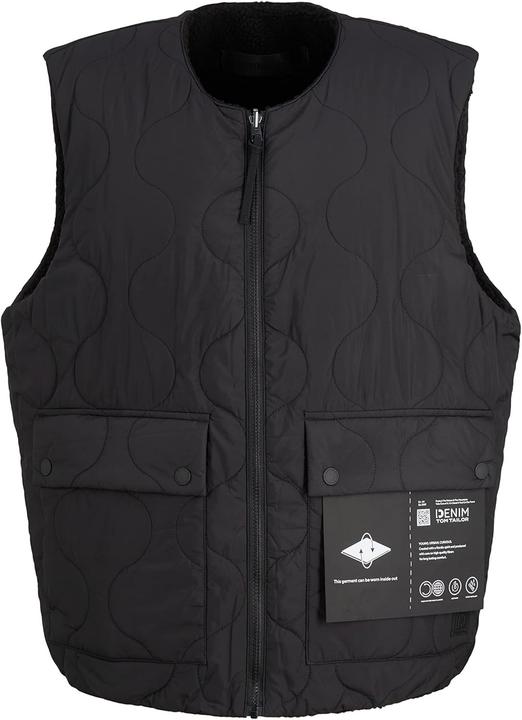 Actual product image Tom Tailor Teddy Reversible Quilted Vest (L)