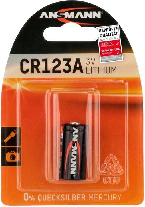 Produktbild Ansmann Cr123a (1 Stk., CR123A / CR123 / 123 / CR17345, 1375 mAh)