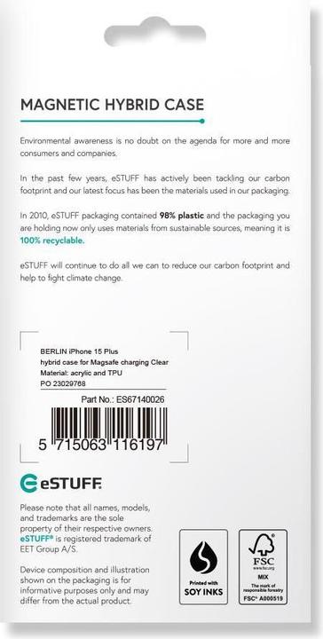 Produktbild eSTUFF BERLIN iPhone 15 Plus hybrid (Apple iPhone 15 Plus)