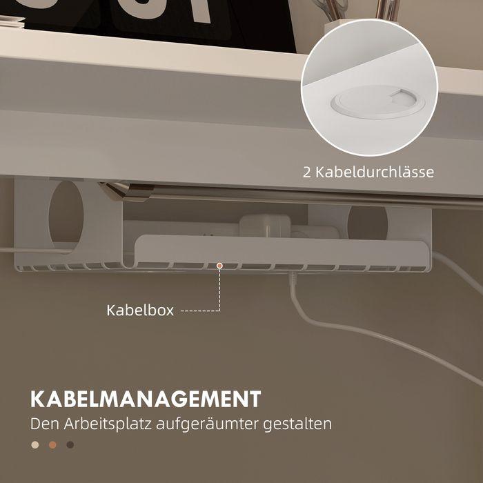 Produktbild Swisshandel24 Schreibtisch höhenverstellbar, elektrisch, 120x60x72-116cm, mit 3 Voreinstellungen, Spanplatte, Weis