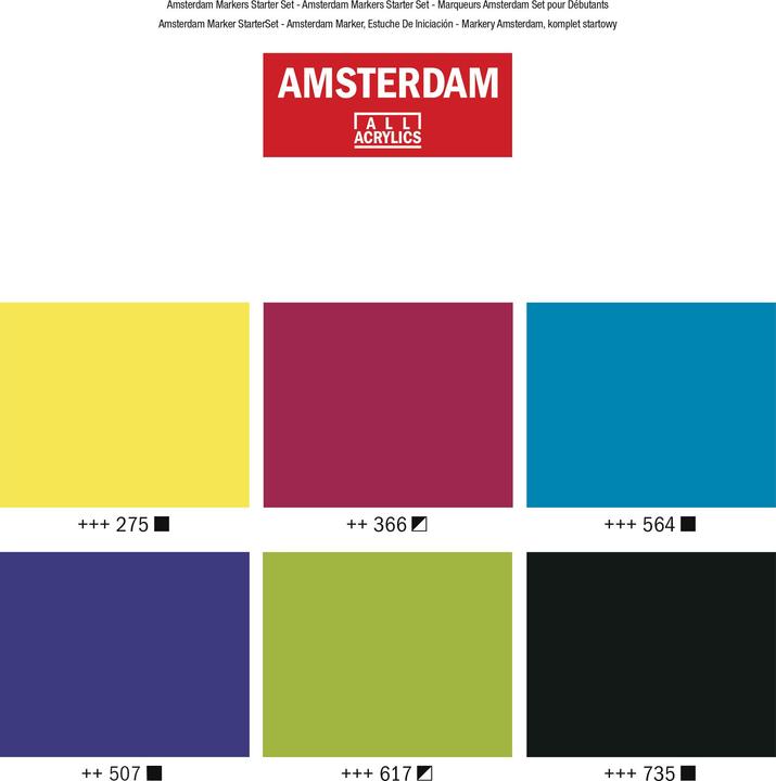 Actual product image Amsterdam Marker Basicset 6 colours (6 x)