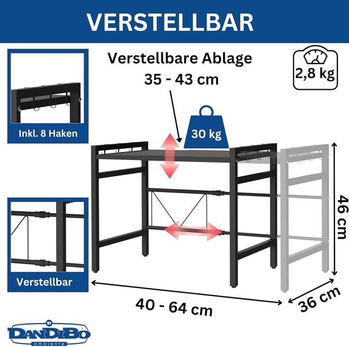Actual product image DanDiBo Microwave shelf