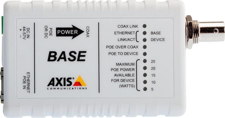 Axis T8641 PoE+ via coax, base (Power supply)