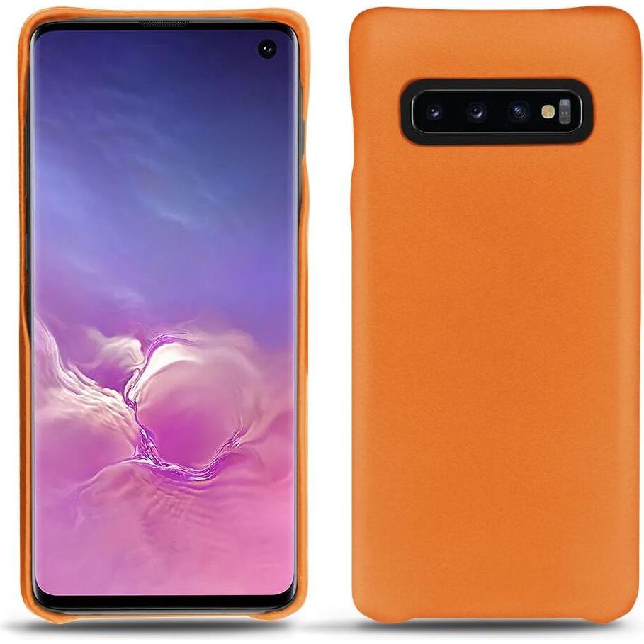 Noreve Lederschutzhülle (Samsung Galaxy S10), Smartphone Hülle, Orange